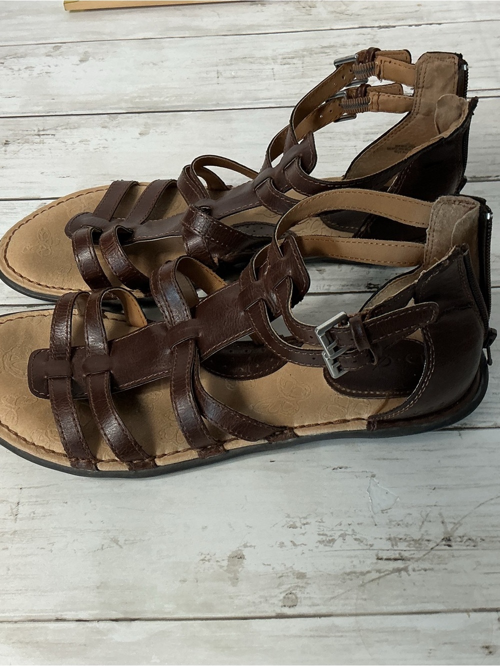 boc Dark Brown Strappy Gladiator Sandals